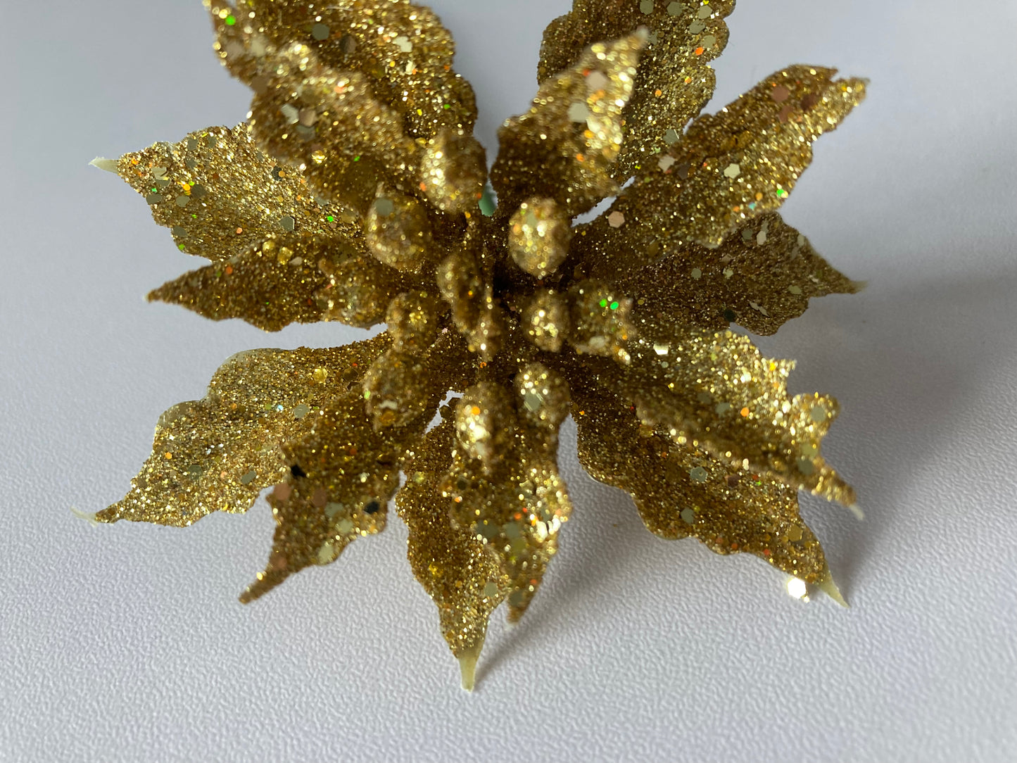 Small Gold Glitter Poinsettia