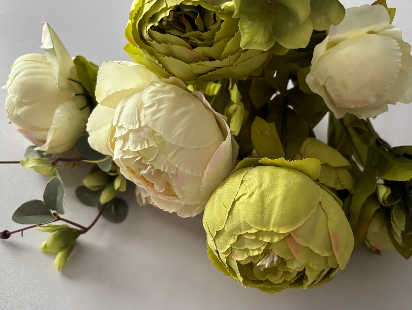 Large Cream & Green Peony & Hydrangea Bouquet