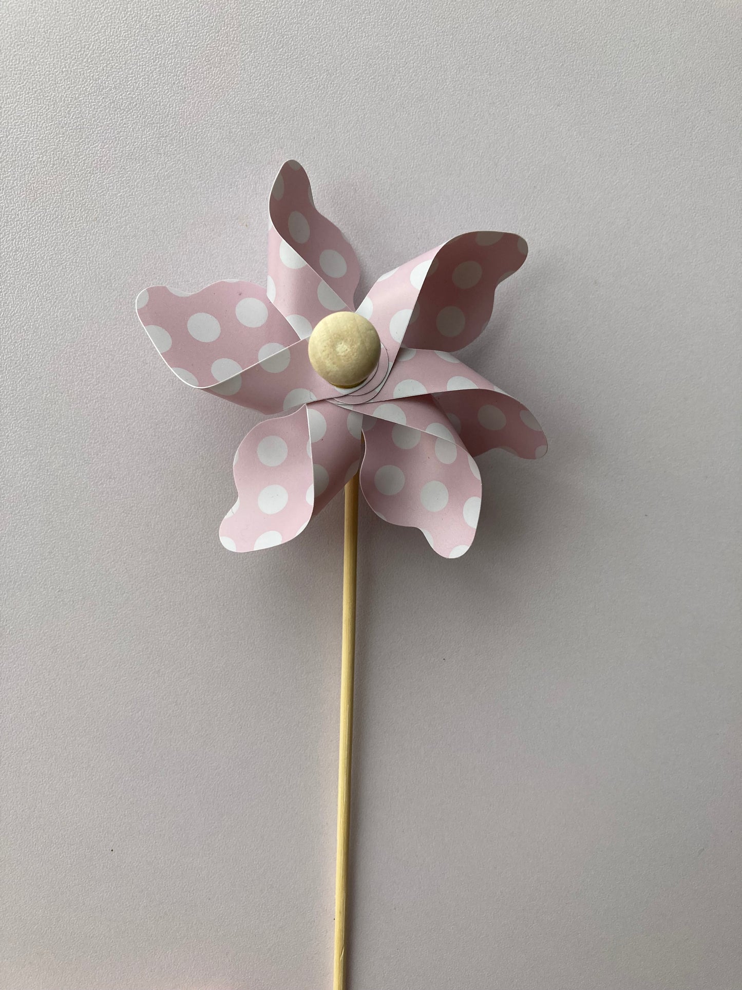 3pk Pink Polka Dot Windmill Picks