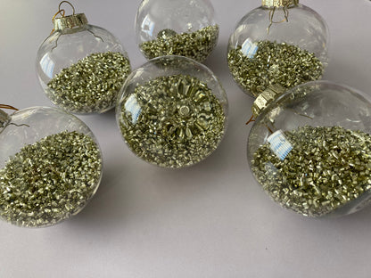 6Pck Gold Baubles