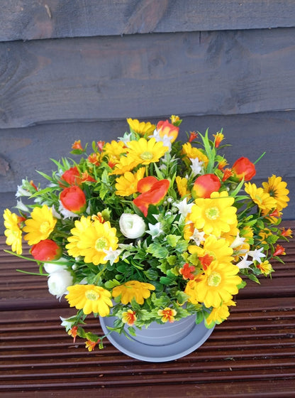 Spring Grey Teacup Plant Pot