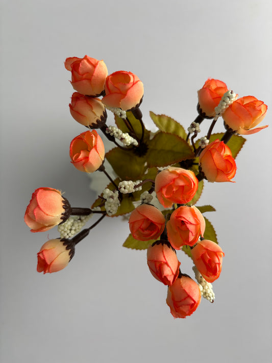 Orange/Peach Mini Rosebud Bunch