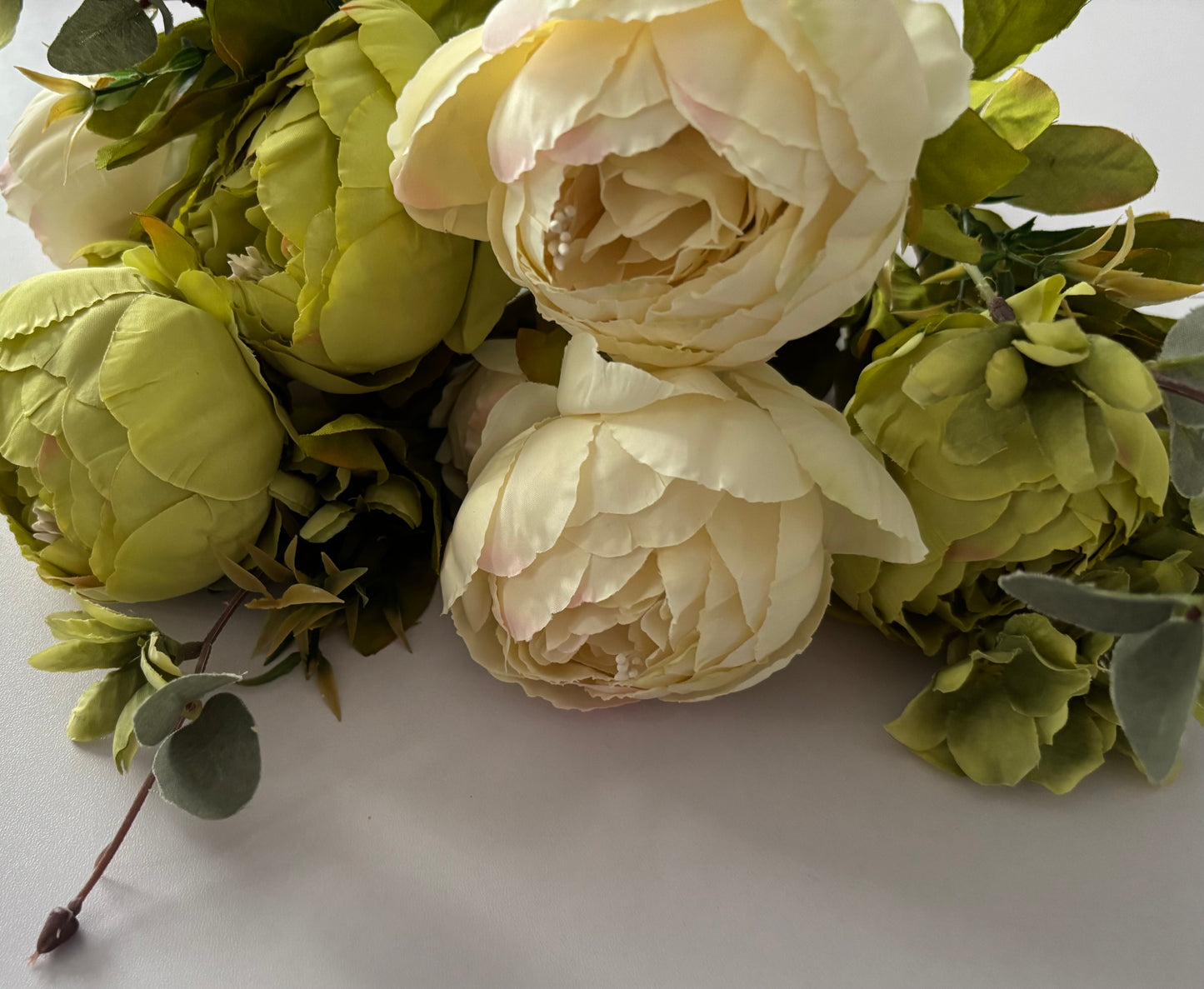Large Cream & Green Peony & Hydrangea Bouquet