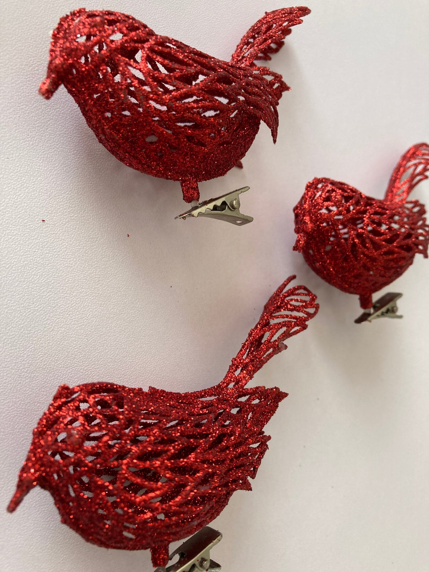 3pk Red Robin Decoration