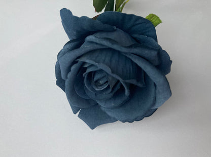 Dark Navy Velvet Rose