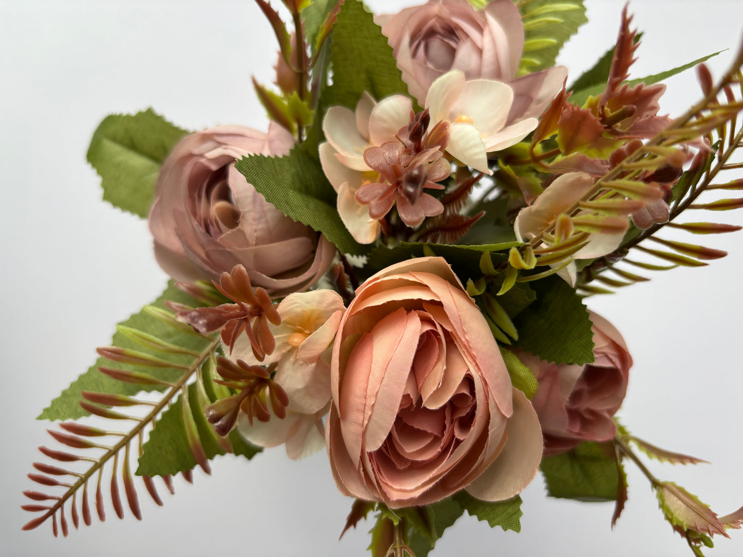 Dusky Pink & Purple Ranunculi & Hydrangea Bunch