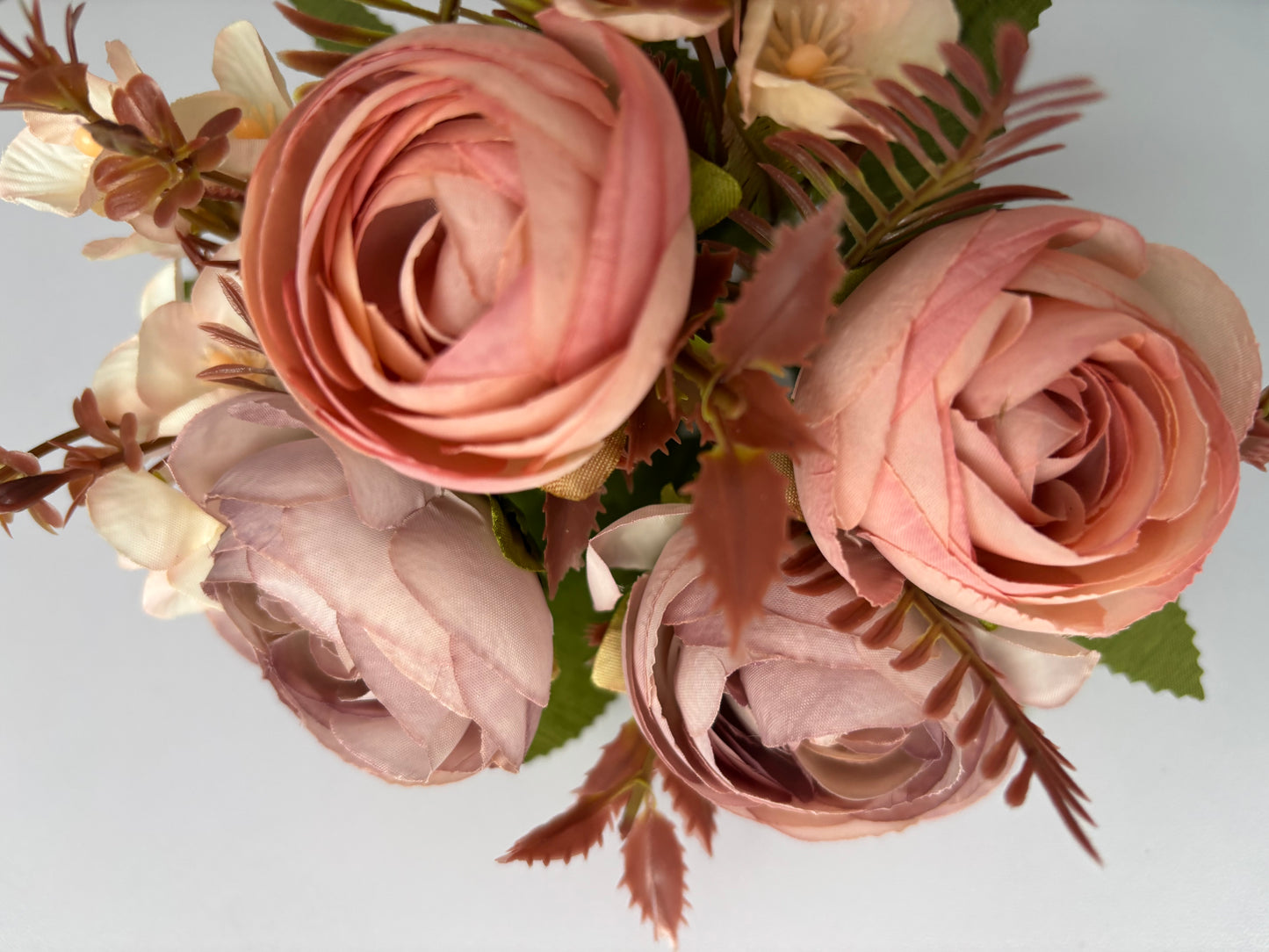 Dusky Pink & Purple Ranunculi & Hydrangea Bunch