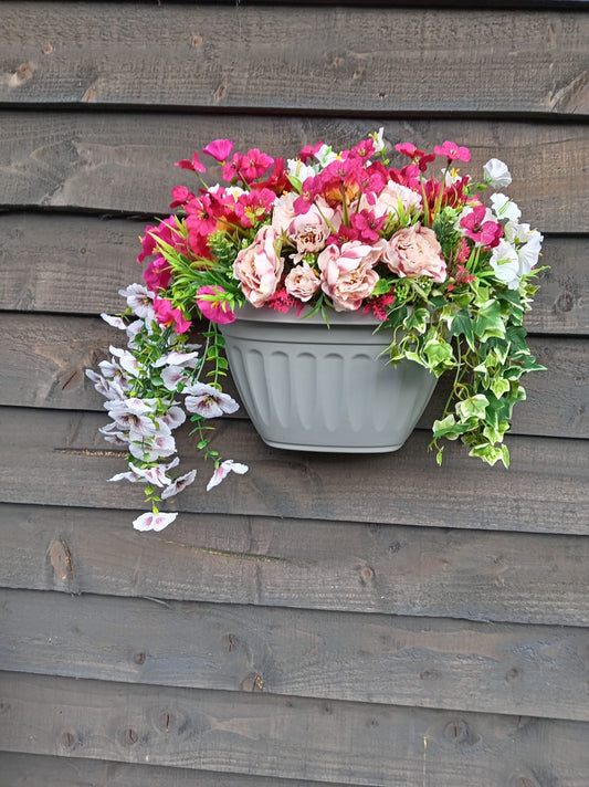 Pink Wall Hanging Planter.