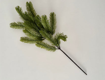 Light Green Spruce Stem | Artificial Faux Foliage | 13 Piece Detachable Stem