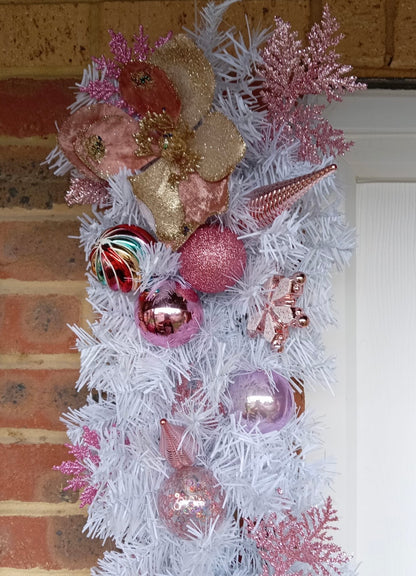 5ft Pink & White Artificial Garland