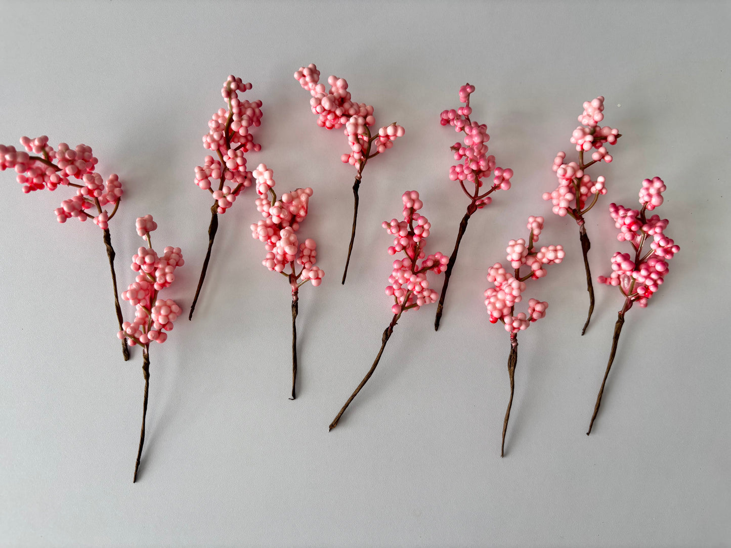 10 Pink Cluster Berry Bunch