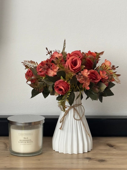 Terracotta Rosebud & Hydrangea Bunch