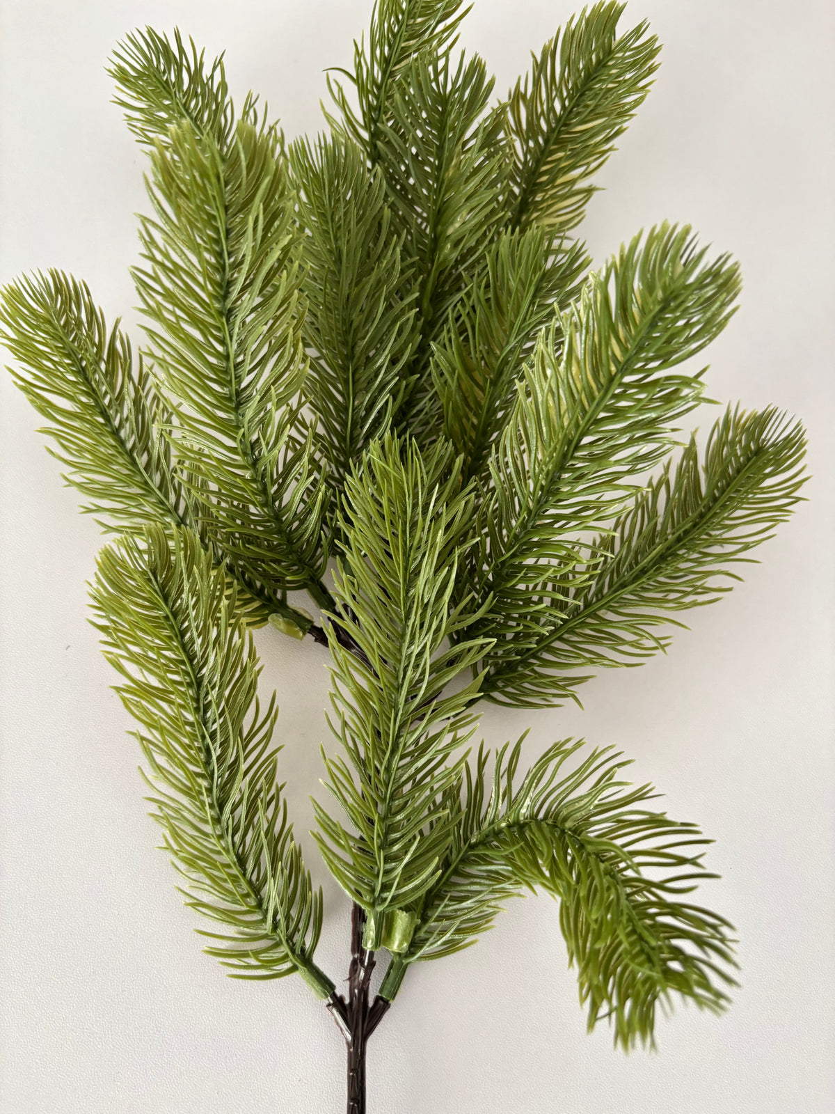 Light Green Spruce Stem | Artificial Faux Foliage | 13 Piece Detachable Stem