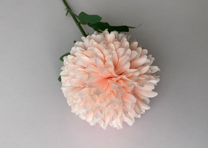 Soft Peach Large Chrysanthemum Pom Pom