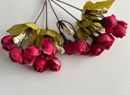Dark Pink Rosebud Bunch
