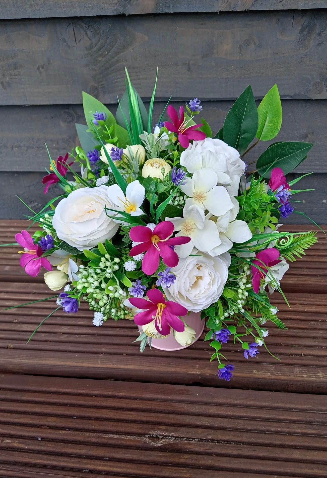 Pink Single Hook Floral Planter