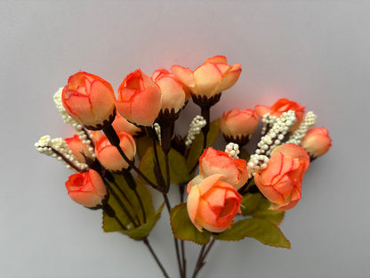 Orange/Peach Mini Rosebud Bunch