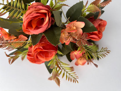 Terracotta Rosebud & Hydrangea Bunch