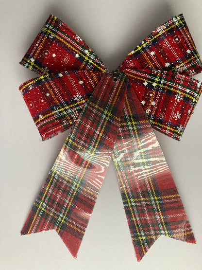 Large Tartan Bow