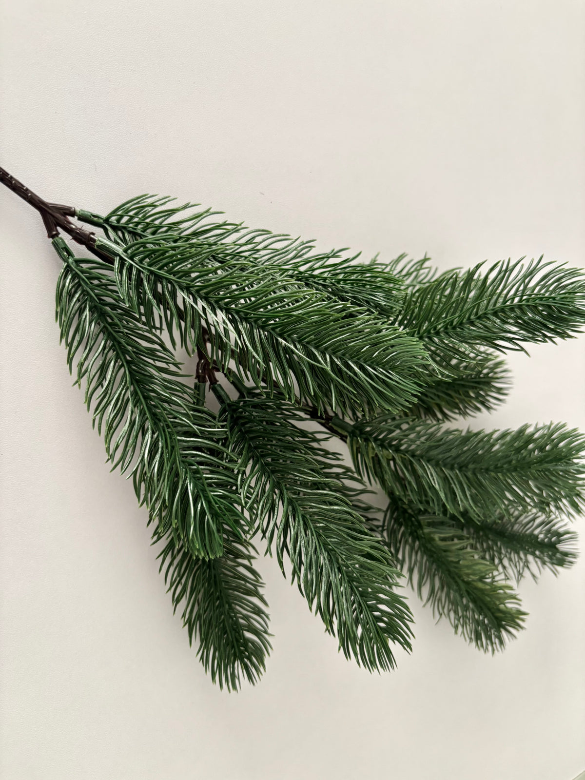 Dark Green Spruce Stem | Artificial Faux Foliage | 13 Piece Detachable Stem
