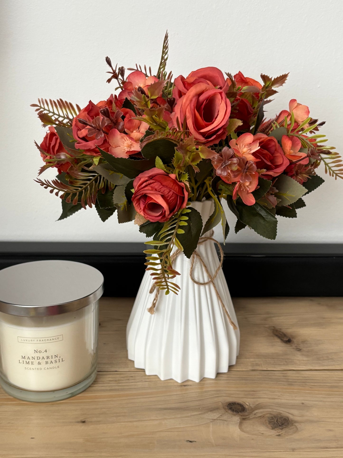 Terracotta Rosebud & Hydrangea Bunch
