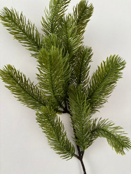 Light Green Spruce Stem | Artificial Faux Foliage | 13 Piece Detachable Stem