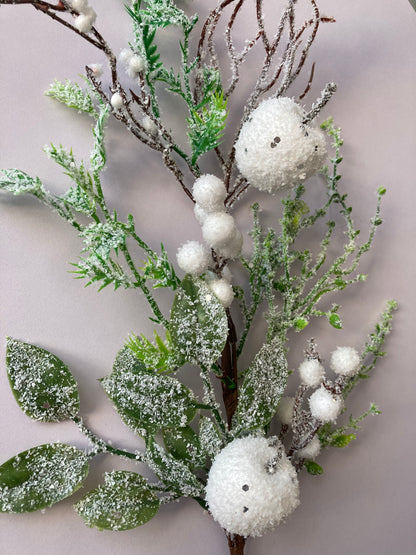 Apple & Berry Snowy Christmas Pick