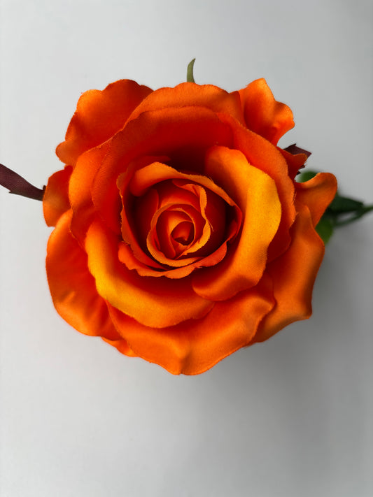 67cm Orange Rose Single Long Stem