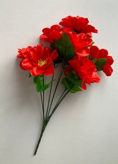 Red Dahlia Bunch