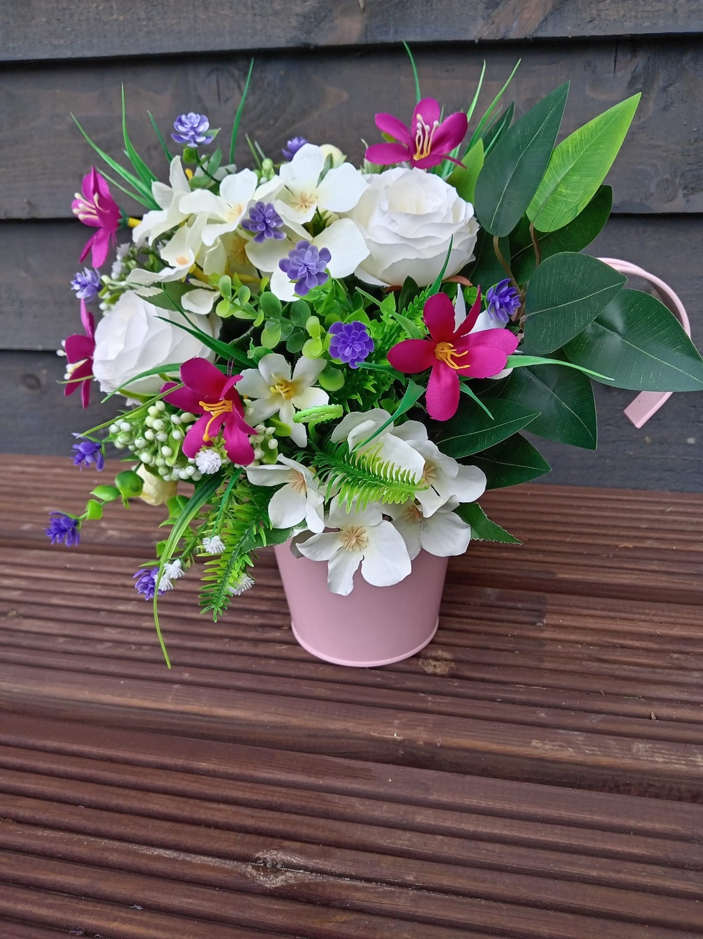 Pink Single Hook Floral Planter