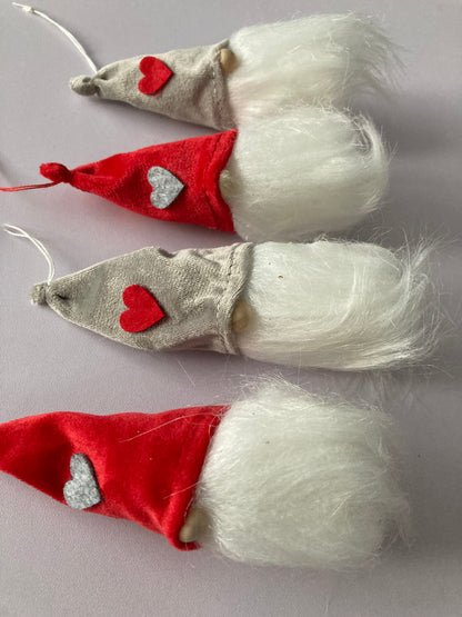 4 Small Gonk Hanging Decorations