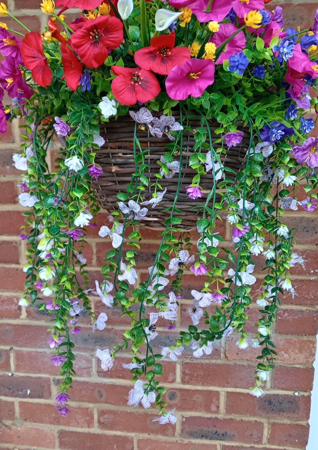 Bright Mixed Floral Hanging Basket