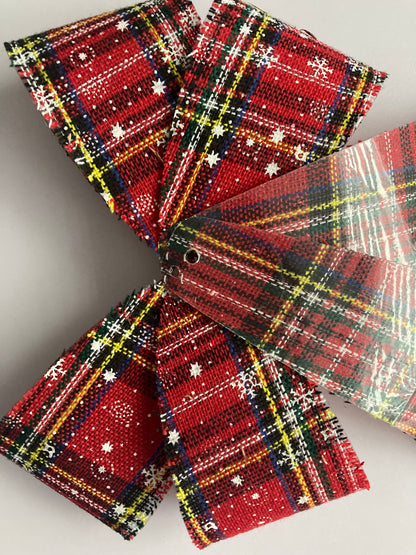 Large Tartan Bow