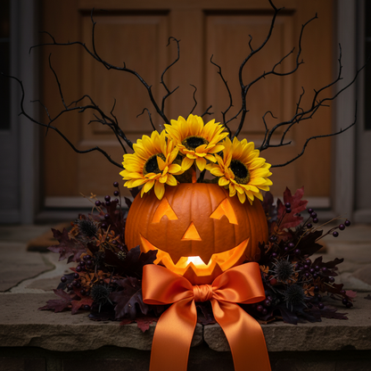 Artificial Sunflower Bunch | 7 Wired Single Stems