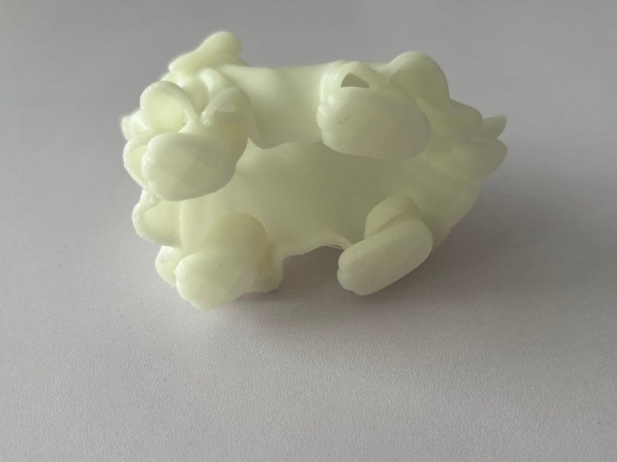 Glow in the Dark Ghost Dog | 3D Printed Halloween Decoration | Glows Blue