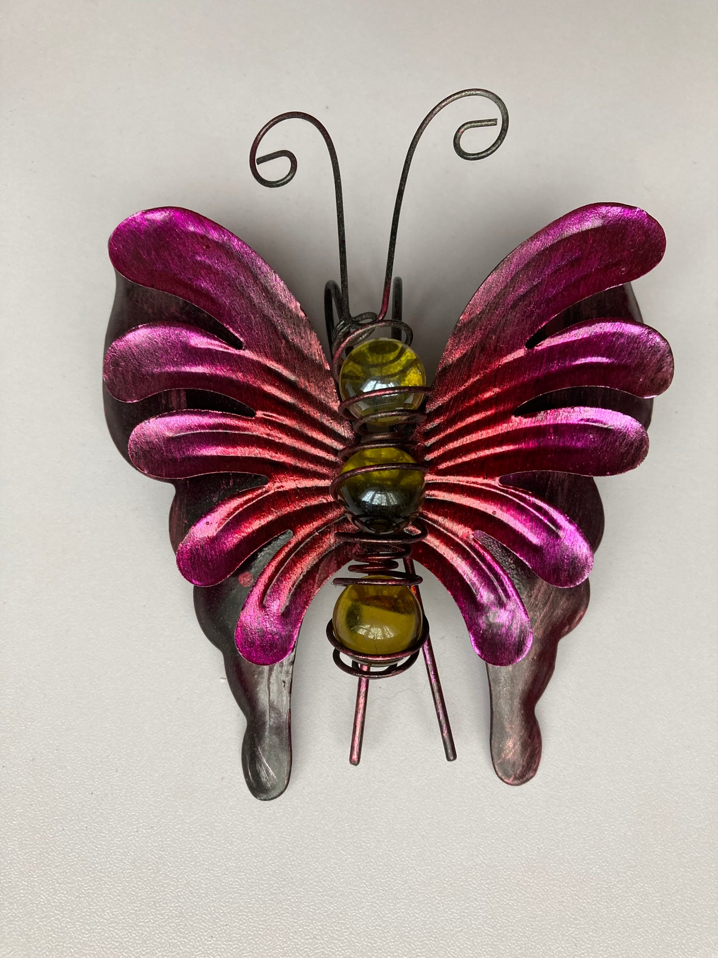butterfly plant hanger Purple & Pink Metal Butterfly Plant Hanger