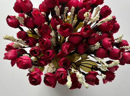 Dark Pink Rosebud Bunch