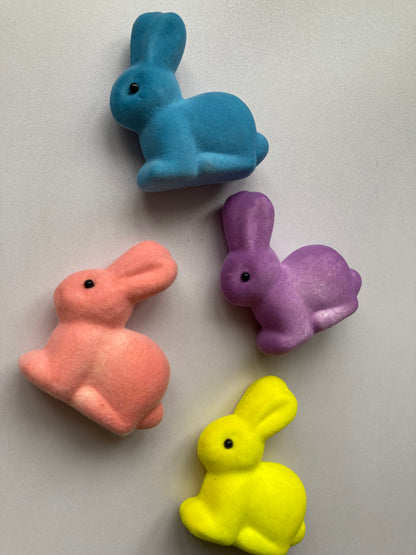 4pk Mixed Flocked Mini Bunnies