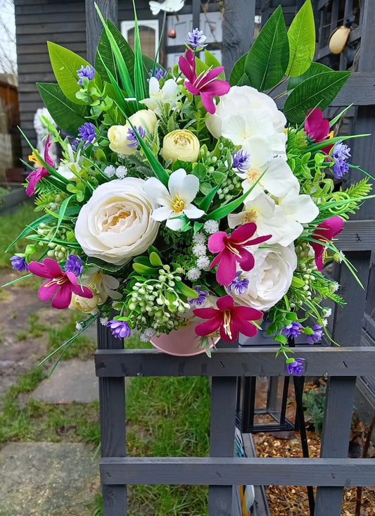 Pink Single Hook Floral Planter