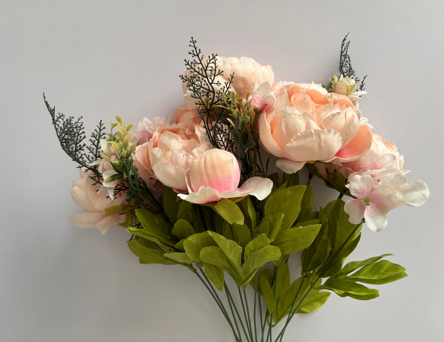 Large Peach Peony & Hydrangea Bunch