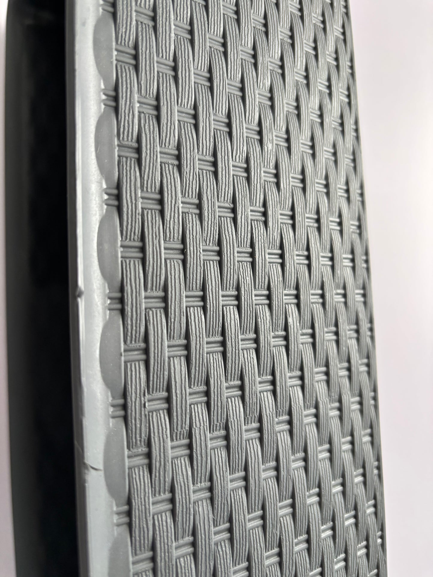 Grey Plastic Woven Planter