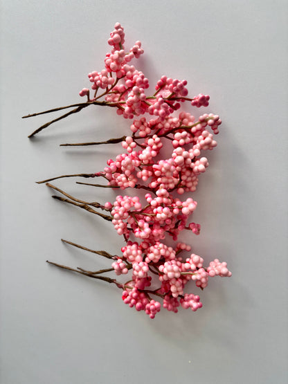 10 Pink Cluster Berry Bunch