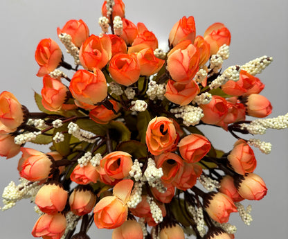 Orange/Peach Mini Rosebud Bunch
