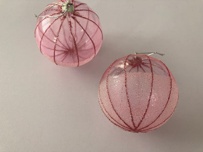 6pck Pink & Purple Christmas Baubles