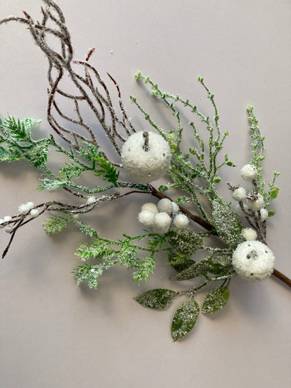 Apple & Berry Snowy Christmas Pick