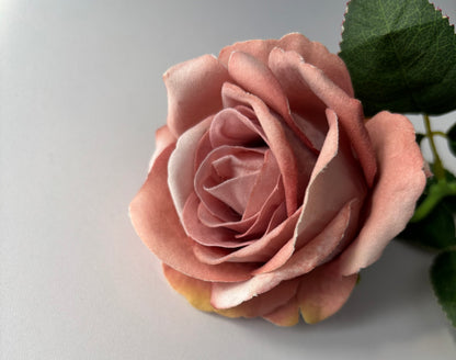 Dusky Pink Velvet Rose Stem