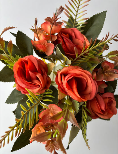 Terracotta Rosebud & Hydrangea Bunch
