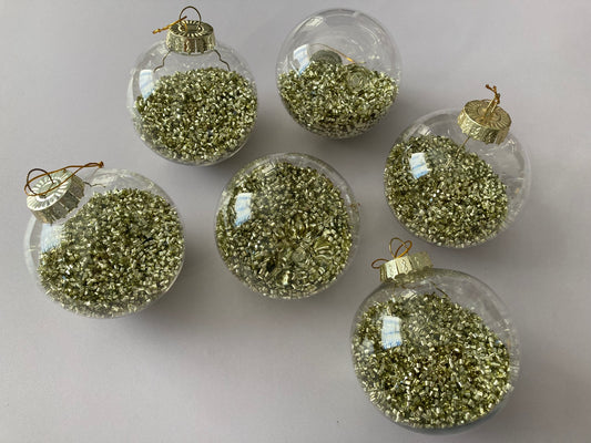 6Pck Gold Baubles