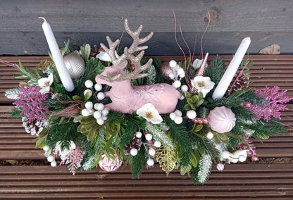Pink Stag Floral Table Display