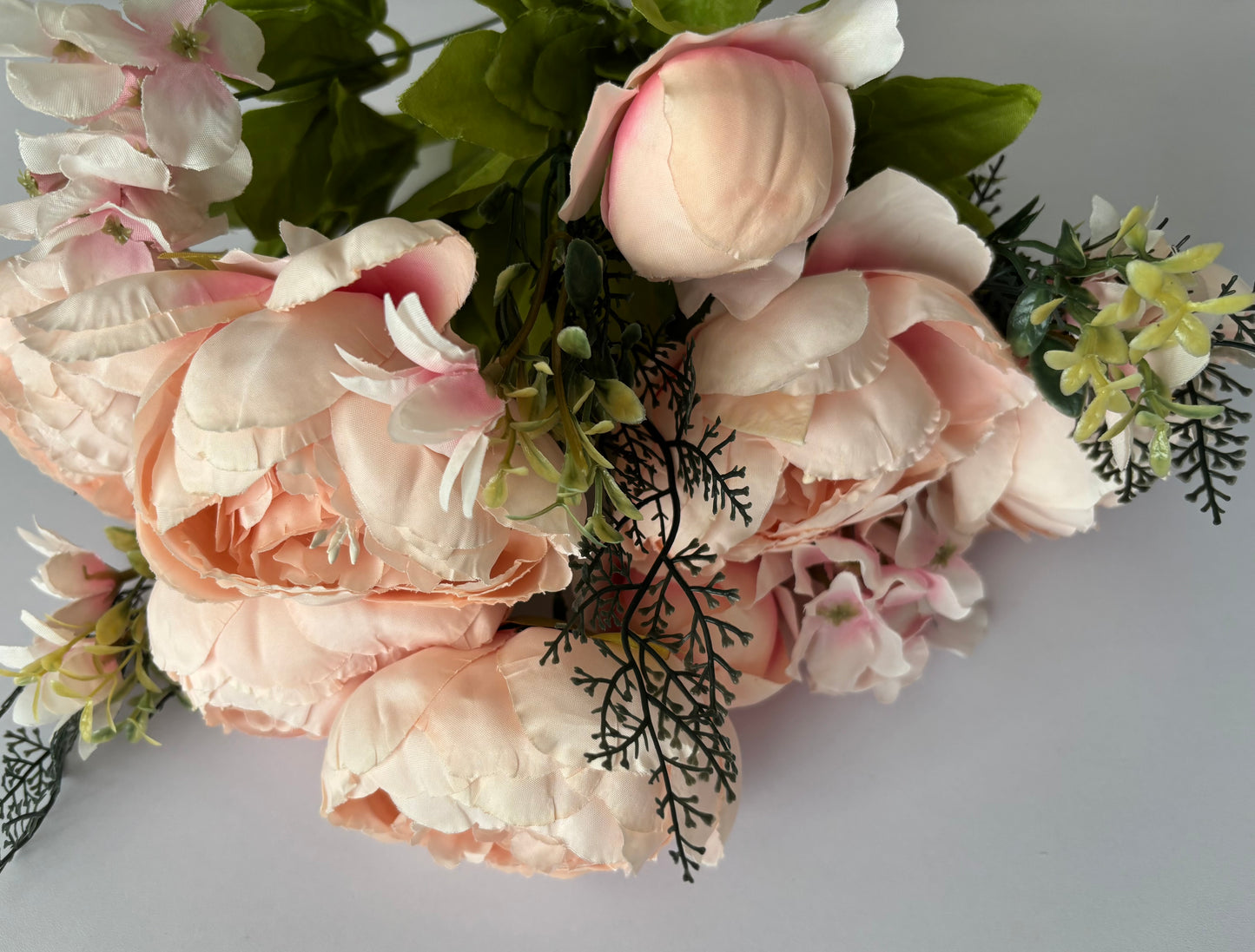 Large Peach Peony & Hydrangea Bunch